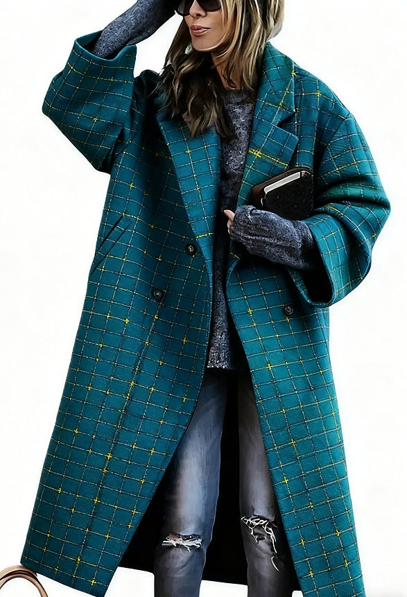 Lady's Multi -color  Long-sleeved  Coat