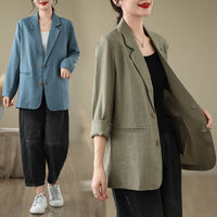 Loose Suit Collar Long Sleeve Small Business Suit Coat Top