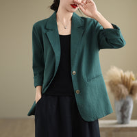 Loose Suit Collar Long Sleeve Small Business Suit Coat Top