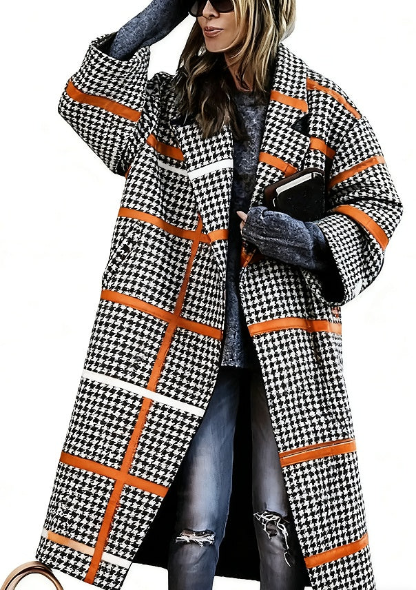 Lady's Multi -color  Long-sleeved  Coat