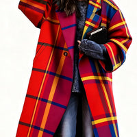 Lady's Multi -color  Long-sleeved  Coat