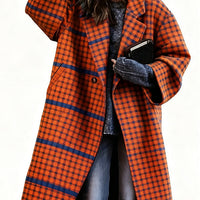 Lady's Multi -color  Long-sleeved  Coat