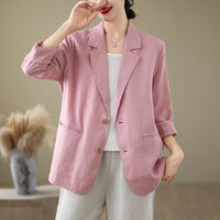 Loose Suit Collar Long Sleeve Small Business Suit Coat Top